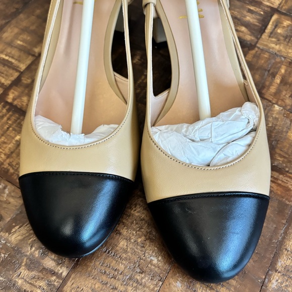 Tuckernuck French Sole Baton Heels Slingback New in Box - Picture 10 of 15